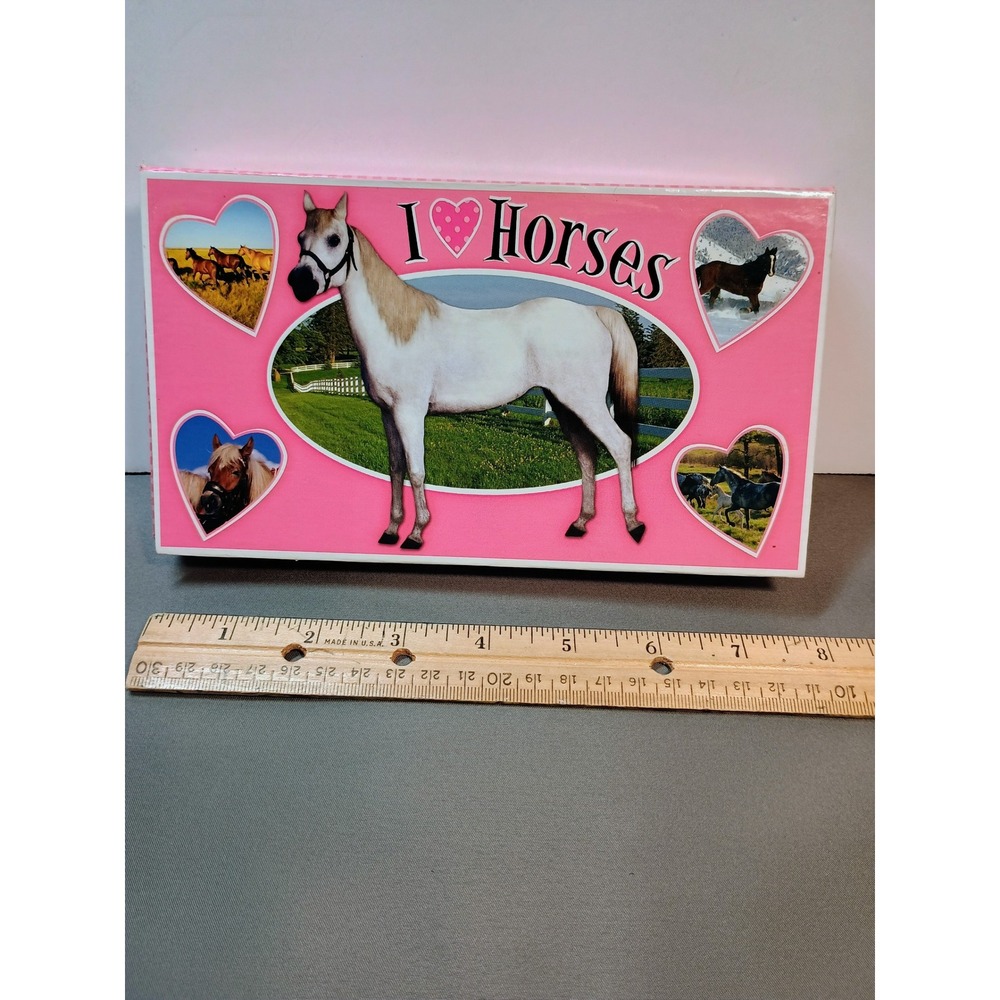 New Seasons I Love Horses Stationery Set in‎ Pink Box with Paper and Envelopes